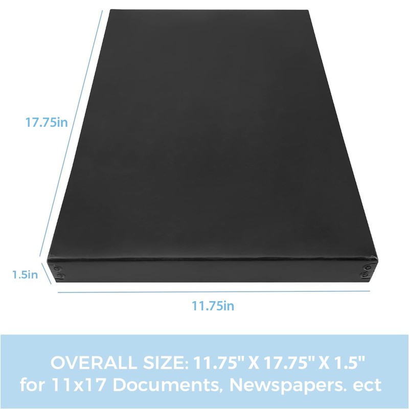 Lineco Museum Archival Storage Box, 11.75x17.75x1.5 in. Drop Front Design.
