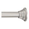 Moen Straight Adjustable Mounted Shower Curtain Rod for Bathroom, Brushed
