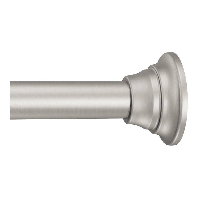 Moen Straight Adjustable Mounted Shower Curtain Rod for Bathroom, Brushed
