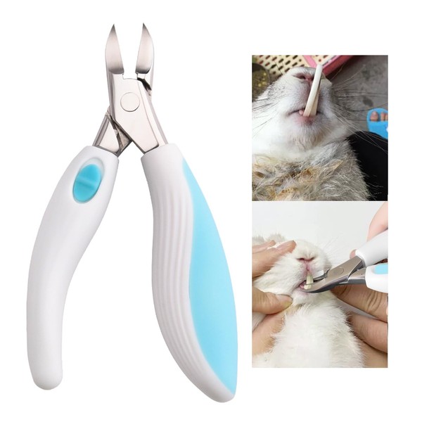 Nevixtal Rabbit Teeth Cutter,Premium Stainless Steel Bunny Tooth Nipper Teeth,5.3inch