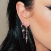 PUNKYOUTH Punk Goth Crystal Spike Hoop Earrings – 925 Silver