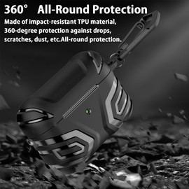 KANOYO TPU Case for Airpods 4 (2024) Case, Headphones Case and Protective Case, Compatible Airpods 4, TPU Cover, Shockproof Protective Case, Scratch-Resistant, Black