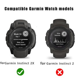 4 Pack Anti-Scratch Film for Garmin Instinct 2X Solar Screen Protector, Full Protective 9H Hardness Tempered Glass Fit for Garmin Instinct 2X Solar Tactical Smartwatch