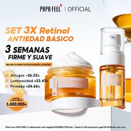 Set Intensivo con Retinol 3X, Crema Facial Antiedad + Sérum Reparador, Tipo de piel Piel Sensibl