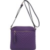 Chevron - Bolso cruzado acolchado mediano con detalle de borla
