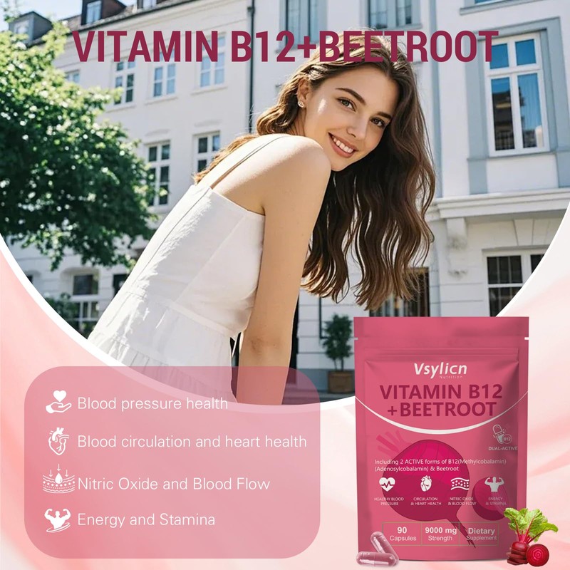 Beetroot & Vitamin B12 Complex – 18000mg Beetroot + 2000mcg