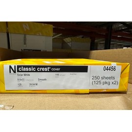 2 X Classic Crest Cover Solar White 8-1/2x11 110lb 250/pkg