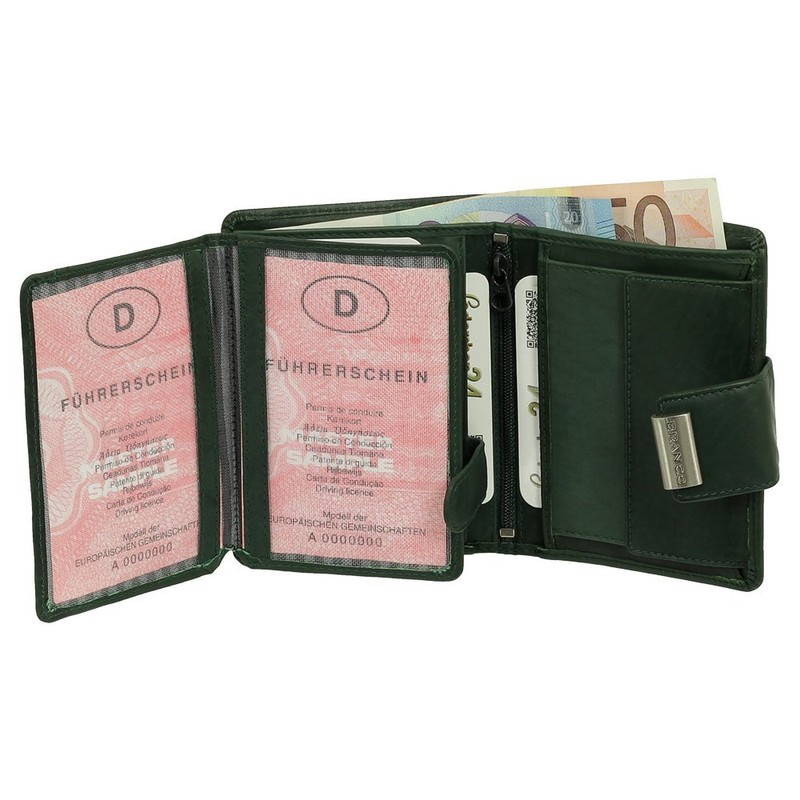 Luxury Leather Ladies Purse Wallet XXL Wallet with Press Stud