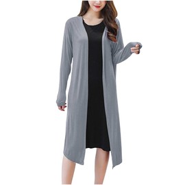 Womens Long Cardigans Lightweight Fall Open Front Coats Casual Long Sleeve Thin Outerwear Fashion Jacket Clothes