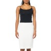 Kasper Women's Stretch Crepe Knee Length Pencil Skirt, Vanilla Ice