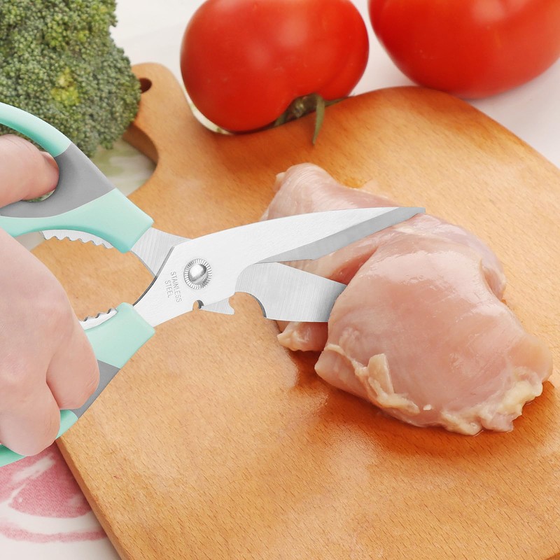 Vutyvve Kitchen Scissors, Stainless Steel Blades, Soft Grip, Multifunctional Kitchen