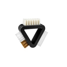 Multifunktionales, kompaktes 3-in-1-Reinigungsbürsten-Set von Kaps für Schuhe und Taschen aus Wildleder