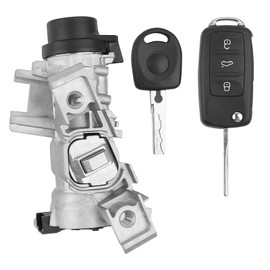 Ignition Switch Lock Assembly Compatible with 2006-2018 VW Jetta 2007-2011 Eos 2004-2011 Golf 2006-2009 Rabbit 2008-2011 Tiguan W/Intelligent Key Shell Replace 1K0905851B