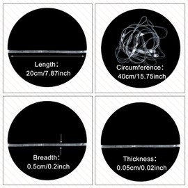 Windyun 50 Pieces Large Rubber Bands for Trash Can Elastic Silicone Bands Heavy Duty for Securing Thick Files Garbage Can Office Kitchen Home School Restaurant(6 Inch)