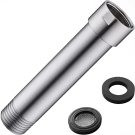 Shower Arm Extender 4 Inch Rainfall Shower Head Extension Arm, Female to Male NPT 1/2 Inch, Brushed Nickel