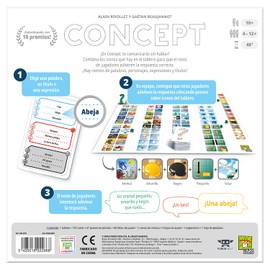 Repos Production Konzept, Brettspiel für Familien und Jugendliche, Raten in Gruppen, ab 10 Jahren, von 4 bis 12 Spielern, 40 Minuten pro Spiel, Spanisch