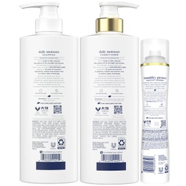 Dove Shampoo & Conditioner Set, Coconut & Hydration, with Dove Flexible Hold Hairspray, Compressed Micro Mist – Deep Hydration for Revitalizing Dry, Damaged Hair & Styling (3 Piece Set)