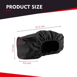 Shakas Winch Cover, 600D Oxford Cloth Waterproof Rust-proof Protector for for 8500-17500 lbs, Fully Wrapped Foldable Storage Portable Winch Cover for All Seasons, for Most Cars Trucks (Red)