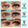 Eyelash Extension Kit, Individual Lash Clusters D Curl, DIY Lashes