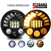 XWQHJW For Hummer H2 2003-2009 Pair DOT 7 inch Round