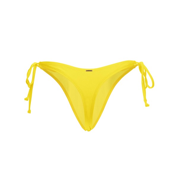 RELLECIGA Women's Yellow Tie Side Thong Bikini Bottom Size X-Large