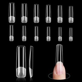 Extra Long Square Nail Tips 240Pcs 12 Sizes Gel Nail Tips