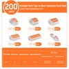 Kuject 200PCS Lever Wire Nuts Connectors Kit with 2/3/4/5/8 Conductor