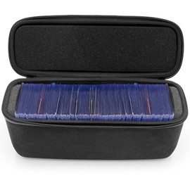 CASEMATIX CM Trading Card Case Fits 140+ Toploaders in a Portable EVA Shell w/ Foam, Black