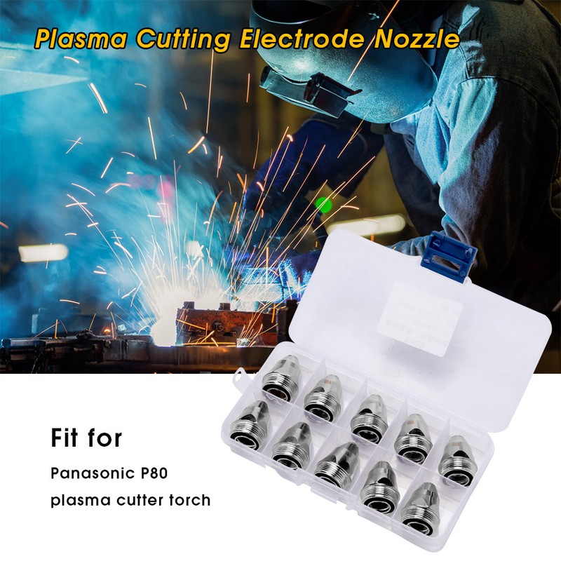 P80 Plasma Cutter Torch Electrode Nozzle Combination Set 20pcs (1.5mm