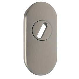 FELGNER Protective escutcheon 4100 ZA - 11 mm | key escutcheon sliding rosette for profile doors | with cylinder cover | stainless steel oval shape