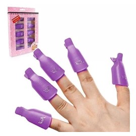 Nail Pinzas Plásticas Retiradoras De Acrílico O Gelish 10 Piezas