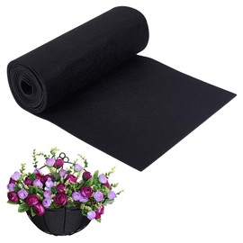 OLYCRAFT Stoff Pflanzgefäß Einsatzrolle 30.7x302cm Schwarz Vlies Pflanzfilz Einsatzrolle Alternative Zu Kokosnusskorb Einsatzrollen Ersatz Leicht Zu Schneiden Für Pflanzgefäße Hängende Blumenkörbe