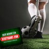 Hier wohnt ein Stuttgart-Fan Metal Sign with Lawn Motif Football