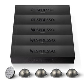 NESPRESSO Vertuo Fortado Arabica & Robusta Coffee with Dark Roast Ideal for Gran Lungo (150 ml) Compatible with Vertuo Capsule Machines 50 Capsules
