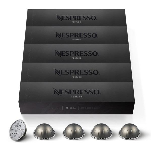 NESPRESSO Vertuo Fortado Arabica & Robusta Coffee with Dark Roast