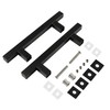 Rackickyer Back to Back Ladder Shape Frameless Glass Shower Door