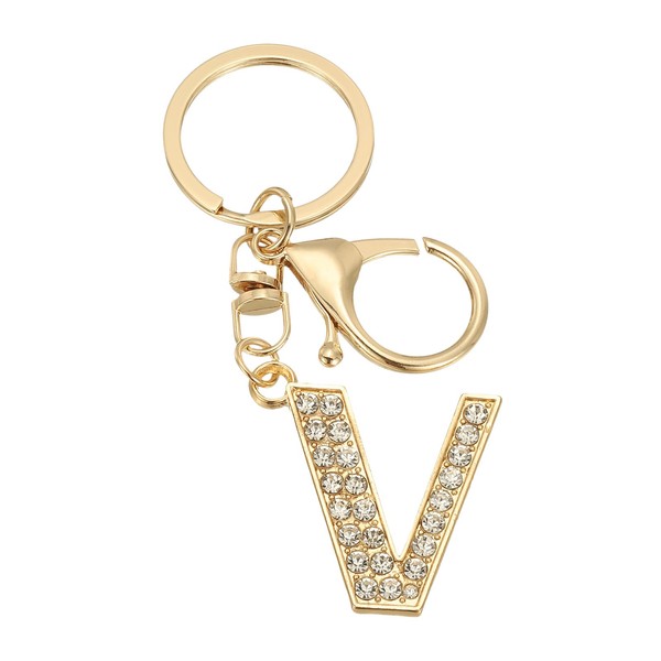 PATIKIL Initial Letter Key Chain, Letter A-Z Keychain Initials Keyring