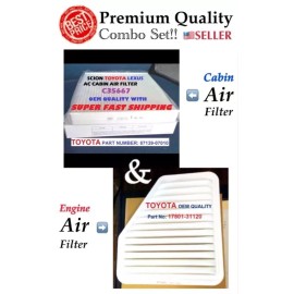 Excel Combo Engine&Cabin Air Filter For CAMRY VENZA Rav4 Vibe ES350 xB tC OEM QUALITY