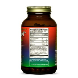 HEALTHFORCE SUPERFOODS SCRAM - Herbal Supplement with Milk Thistle, Wormwood & Black Walnut - Digestion Support Capsules - 150 Vegan Capsules