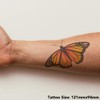 'Monarch Butterfly' Temporary Tattoo - Water Resistant, Skin-Safe, Non-Toxic Transfer