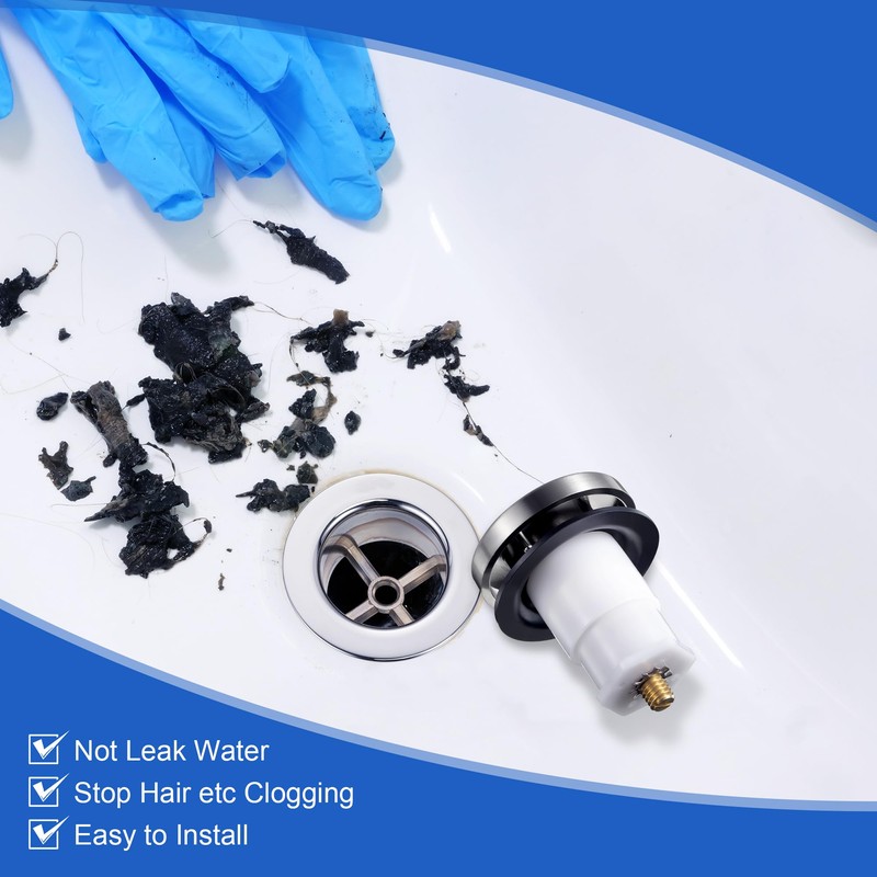 Dreyoo Bathtub Pop up Drain Stopper, Bathtub Drain Plug with