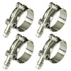 MINERGUY 2 Inch T Bolt Hose Clamps 304 Stainless Steel,