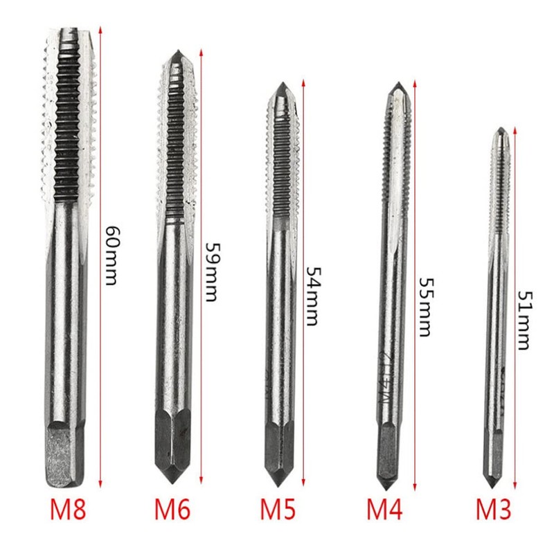 Wolfride 6 Pieces Screw Tap Set Tap Set Thread Repair