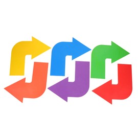 Kisangel 6pcs Non Slip Arrow Spot Markers for Sports Training Court Line Markers for Volleyball Tennis Basketball for Accurate Positioning and Skill Improvement