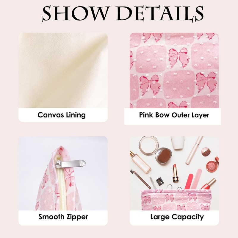 Torytoe Women's Make-Up Bag, Travel Cosmetic Bag with Zip, Toiletry