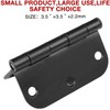 30 Pack Rounded Matte Black Door Hinges 3.5 Inch 5/8"