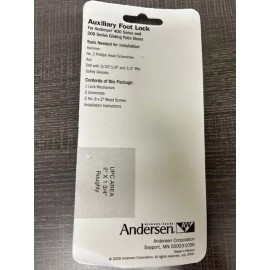 ANDERSEN PATIO DOOR AUXILIARY FOOT LOCK FOR 400 AND 200 SERIES PATIO DOORS/NEW