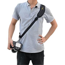 EQLEF Camera Shoulder Sling Black Belt Strap for Digital SLR/DSLR Damping Strap (underarm strap and the camera not include)