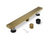 HTOH Linear Shower Drain, 24 Inch Gold Shower Drain with