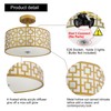 DLLT Flush Mount Ceiling Light: Modern 3-Light Semi Flush Mount